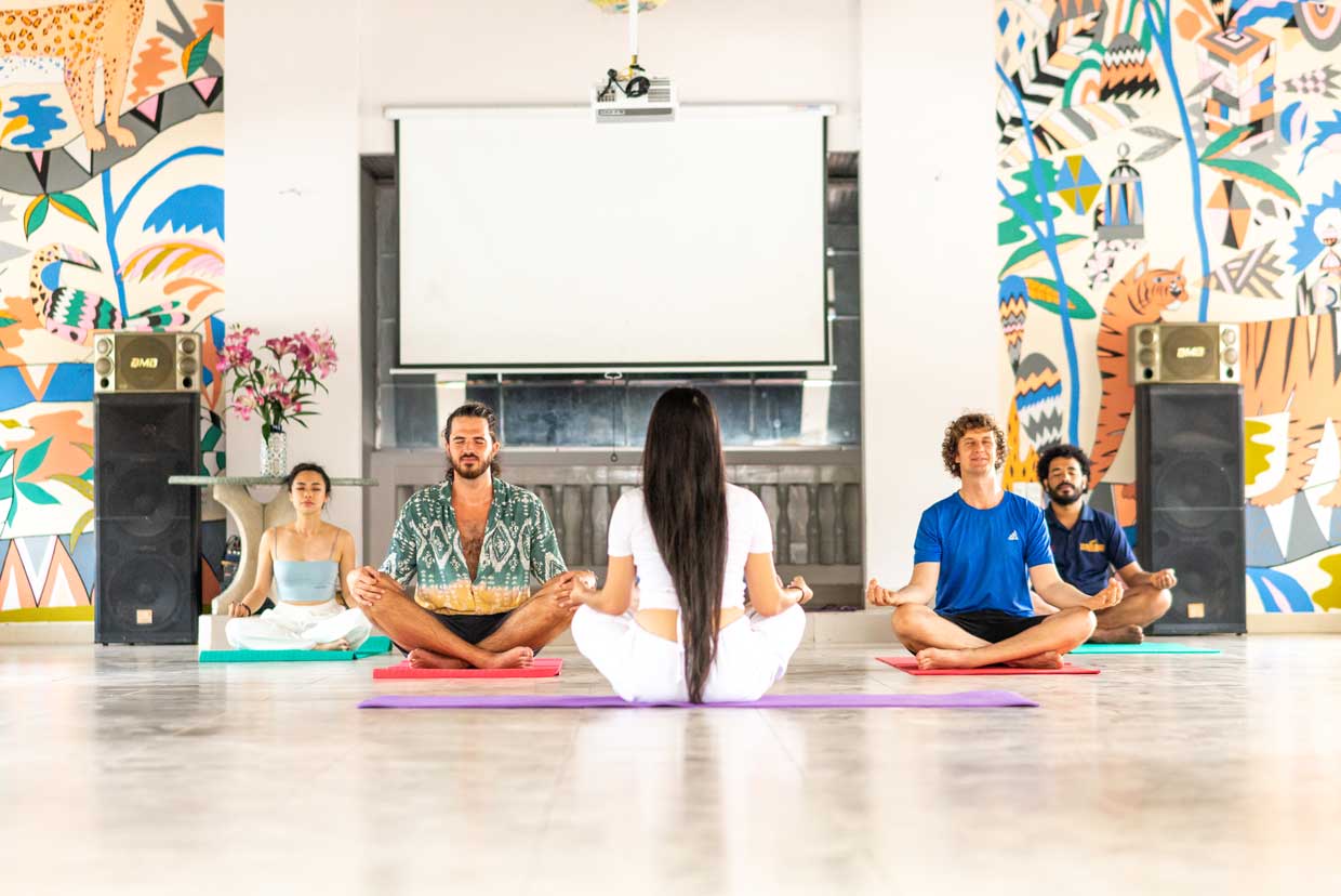 Yoga in Common room